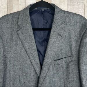Jos. A. Bank 1905 Brrr Comfort Wool Blazer Size 44R Slim Fit Gray Herringbone